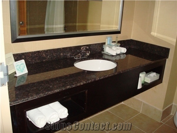 Tan Brown Granite Bathroom Countertops,India Brown Granite Bath Tops,Vanity Tops