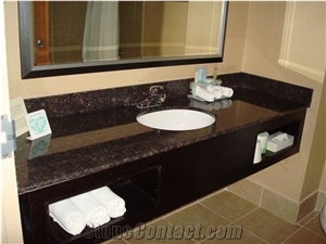 Tan Brown Granite Bathroom Countertops,India Brown Granite Bath Tops,Vanity Tops