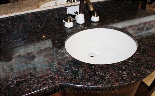 Tan Brown Granite Kitchen & Bathroom Sinks,India Brown Round Granite Wash Basins