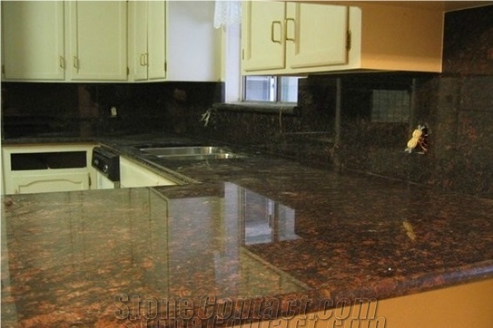 Tan Brown Granite Kitchen Countertops,India Brown Granite Worktops