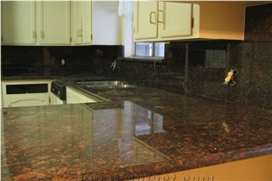 Tan Brown Granite Kitchen Countertops,India Brown Granite Worktops