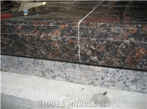Tan Brown Granite Stairs & Steps,India Brown Polished Granite Stair &Treads