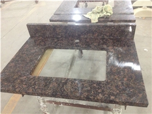 Tan Brown Granite Vanity Top with Sink