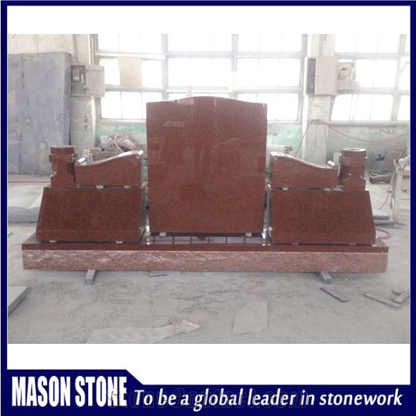 Imperial Red Granite Headstone,American Style Tombstone & Monument