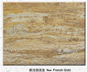 French Gold Travertine(New) Slabs & Tiles, Turkey Yellow Travertine