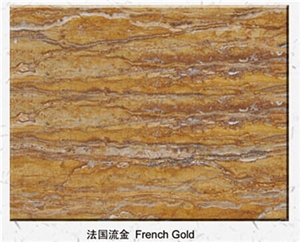 French Gold Travertine(Old) Slabs & Tiles, Turkey Yellow Travertine