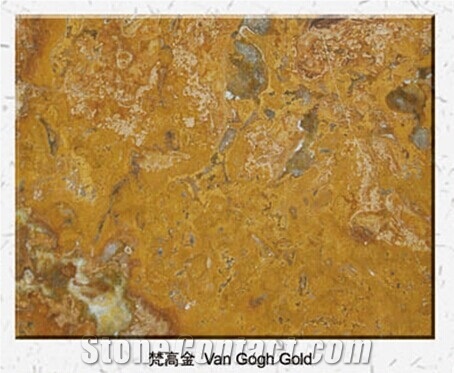 Van Gogh Gold Marble Slabs & Tiles, Iran Yellow Marble