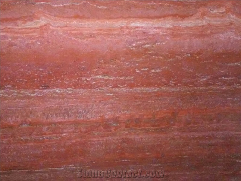 Azarshahr Red Travertine Tiles & Slabs, Polished Travertine Floor Tiles, Wall Tiles