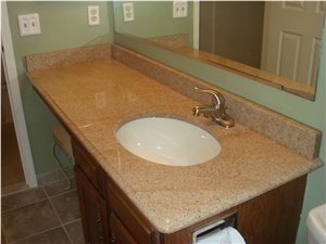 Desert Gold Granite Custom Design Kitchen Countertop