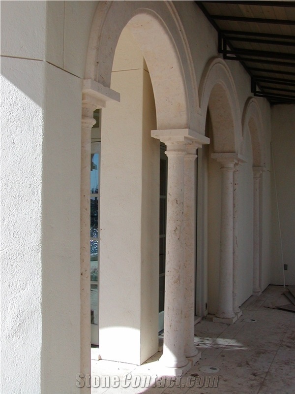 Western Ivory Limestone Column and Arches