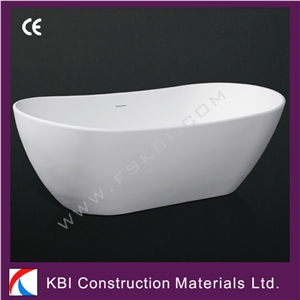 Solid Surface Acrylic White Color Bathtub No.Kby-6014