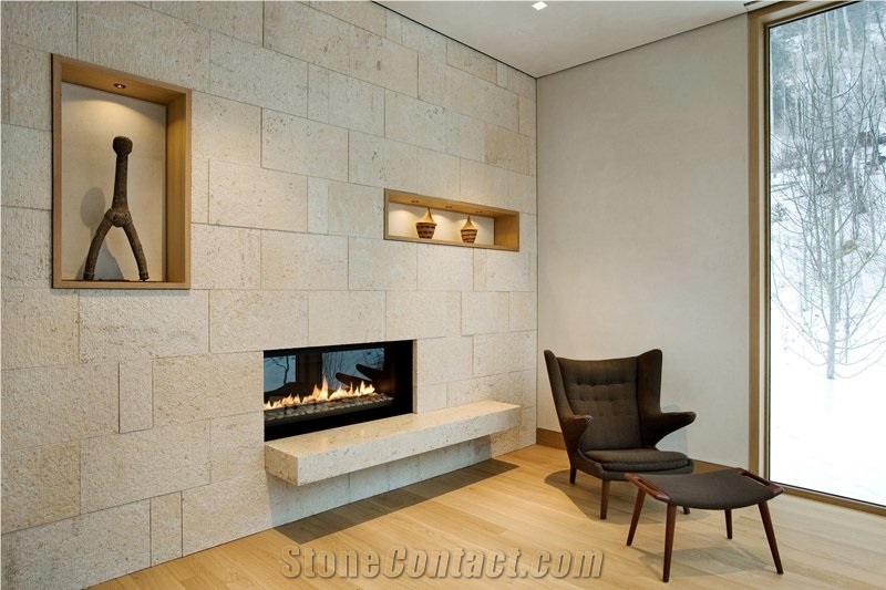 Amande Limestone Honed Wall Tiles