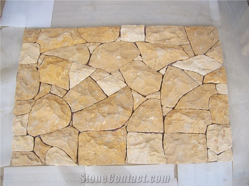 Amande Limestone Split Exterior Wall Tiles