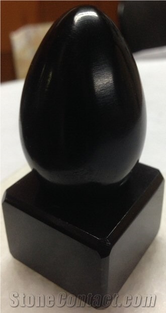 Black Marble Egg Decor