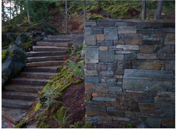 Glacier Green 3”-6” Ledge Stone with Steps