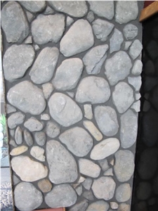 Alpine River Stone Ledge Wall Installation, Taupo Stone Grey Sandstone Cultured Stone