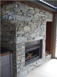 Clutha Schist Stone Fireplace Decorating