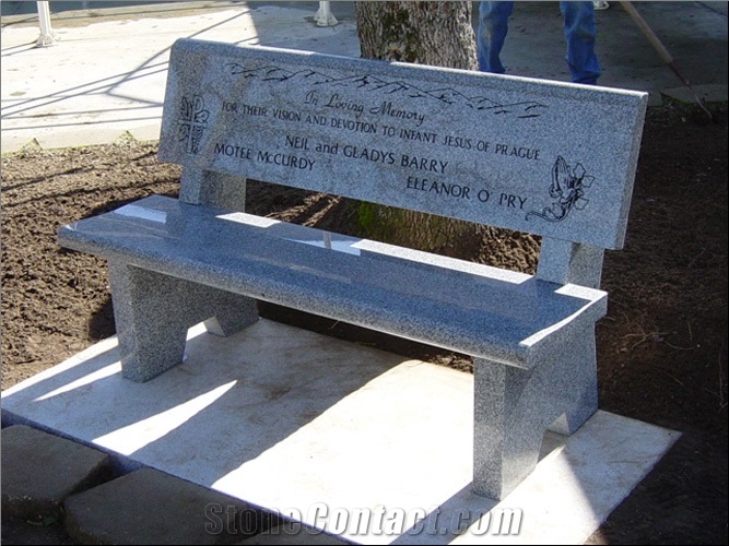 Granite Memorial Family Bench