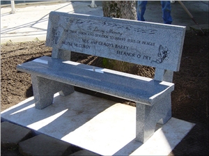Granite Memorial Family Bench
