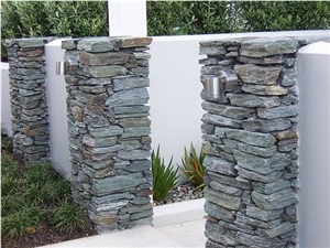 Pennyweight Schist Stone Garden Walls, Gates and Fences Pillar