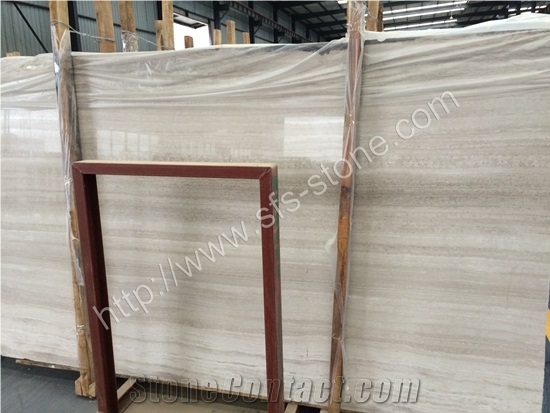 White Wooden Marble Slabs