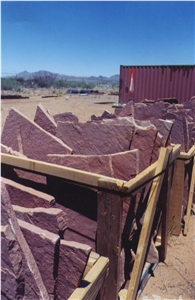 Colorado Peach Sandstone Thin Flat Flagstone Slabs, Colorado Red Sandstone Flagstone