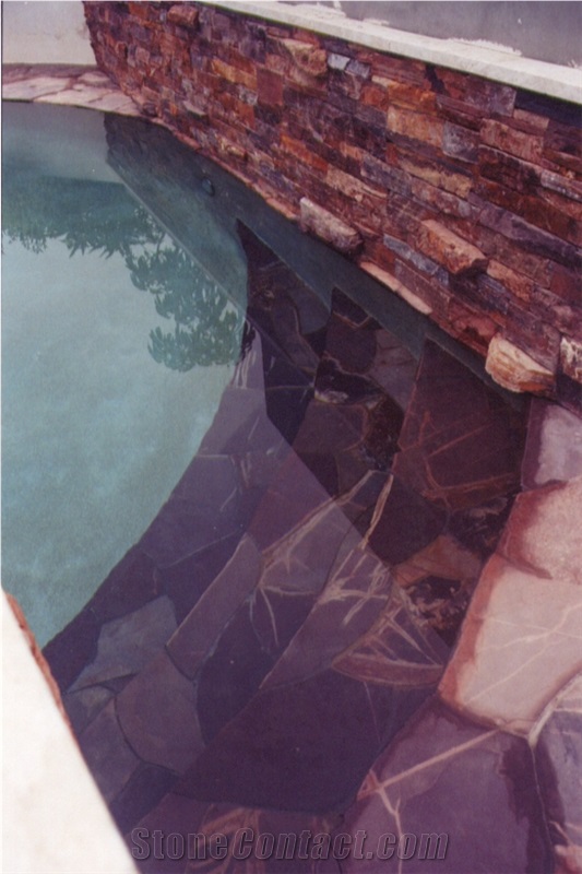 Grand Canyon Sandstone Flagstone Light & Dark Mix Pool Pavers