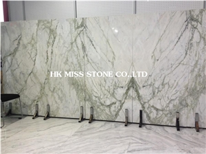 Clivia White Marble with Green Veins, Polished White Marble Tiles & Slabs, China White Marble for Interior & Exterior Decoration,Good Design Steps & Staircase,Bush Lily