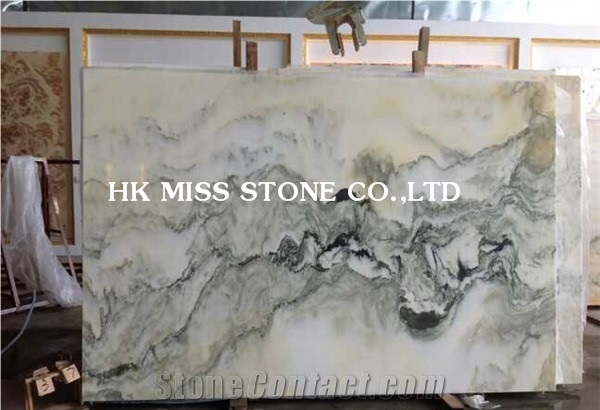 Landscape Painting Marble,Chinese White Marble Slabs,Beautiful Painting-Ish Marble