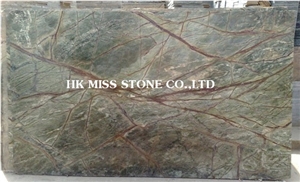 Rainforest Green Marble, India Green Marble Slabs for Wall Cladding