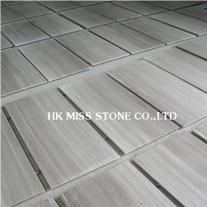 White Wood Grain Vein Cut Marble Slab,Tile,Wall Cladding,Polished Chinese White Marble,Cross-Cut/Vein-Cut Wood Grain Marble
