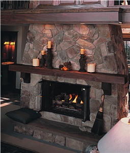 Cultured Stone Bucks Couny Dressed Fieldstone Fireplace Surround