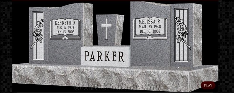G603 Granite Family Monuments,American Style Tombstone