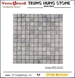 23*23 Grey Tumbled Marble Mosaic Tiles