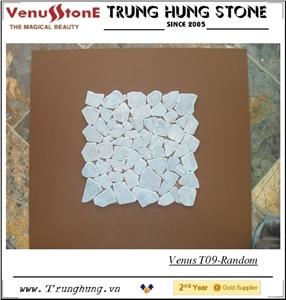 Viet Nam Grey Random Marble Mosaic Tiles - Crazy Cut