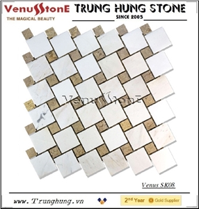 Vietnam Beige Carpet and White Marble Mosaic with Classic Style