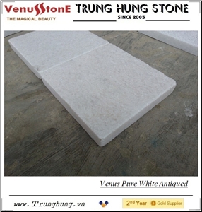 Vietnam Pure White Antiqued Marble for Paving