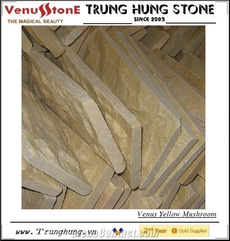 Vietnam Yellow Mushroom Stone Wall Tiles