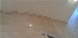 Botticino Classico Marble Stairs, Italian Botticino Classico Marble