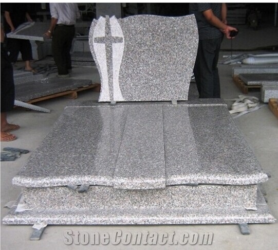 Chinese Polished G635 Anxi Red Granite Monument & Tombstone