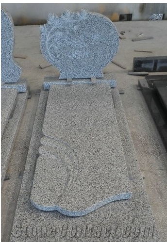 G640 Grey Granite Simple Design Monument & Tombstone