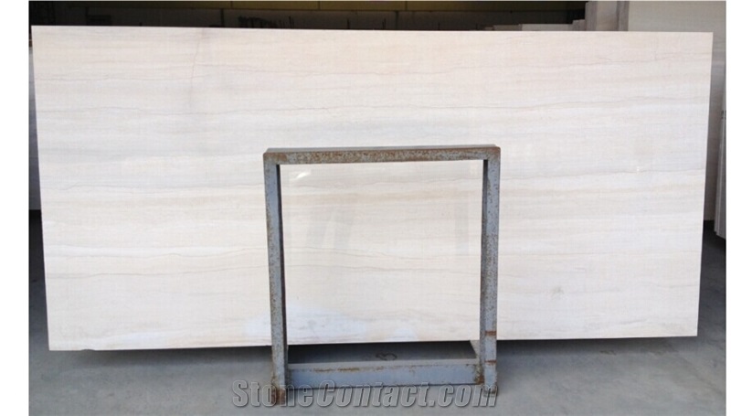 China Beige Serpeggiante White Wooden Vein Marble Polished,Machine Cutting Tiles Panel for Floor Paving,Walling