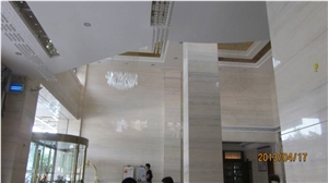 China Beige Serpeggiante White Wooden Vein Marble Polished,Machine Cutting Tiles Panel for Floor Paving,Walling