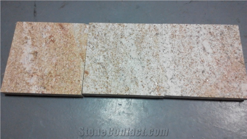 China Golden River Granite Slabs & Tiles, Giallo Yellow Granite Machine Cut to Size Panel for Wall Cladding,Floor Covering Project Material