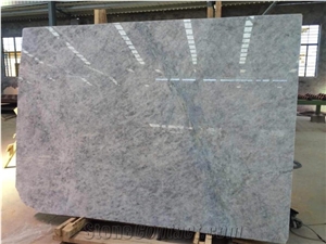 China New Blue Crystal High Glossy Marble Tiles Slabs,Machine Cutting Panel for Hotel Floor Covering,Bathroom Walling