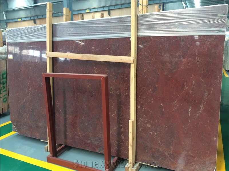 Rosso Ducale Marble Polished Slabs.Bordeaux Red Marble Machine Cutting Tiles Panel for Bathroom Surround,Floor Paving,Hotel Lobby Stepping