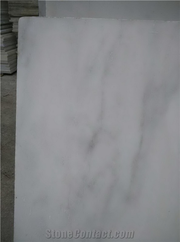 White Carrara China Marble Slabs, New China White Marble Tiles Machine Cutting for Hotel Lobby Floor Paving Cheap Price