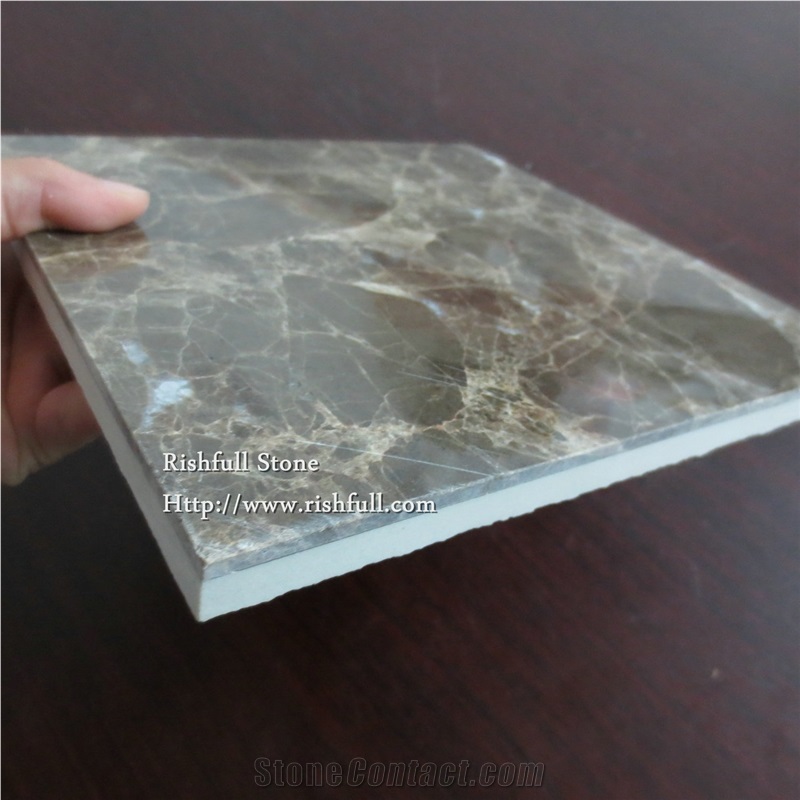 Gray Marble Light Weight Panel,Marble Composite Tile,Laminated Marble Tile
