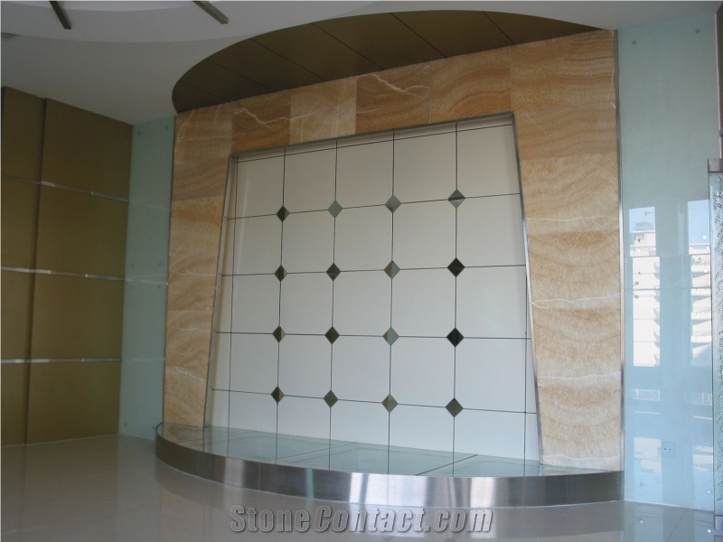 Pure White Crystallized Glass Wall