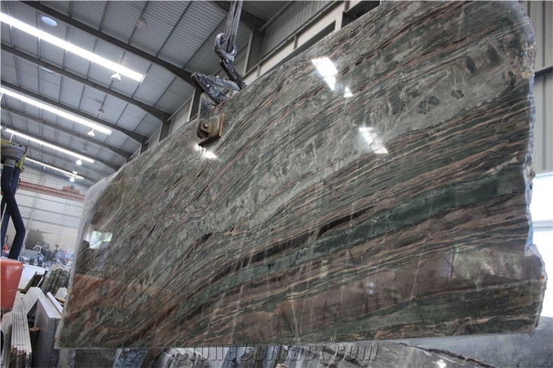 Nine Dragon Jade Marble 30530510mm Thin Tiles, China Green Marble